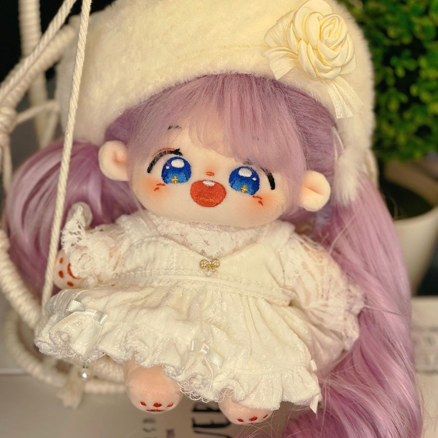 20 cm Cotton Doll Synthetic Fiber Hair Girl Cute Version Super Star Doll Plush Toys Doll Customization