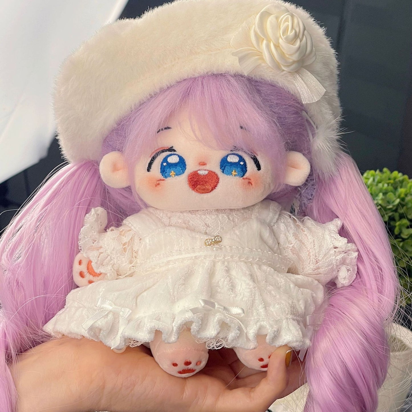 20 cm Cotton Doll Synthetic Fiber Hair Girl Cute Version Super Star Doll Plush Toys Doll Customization