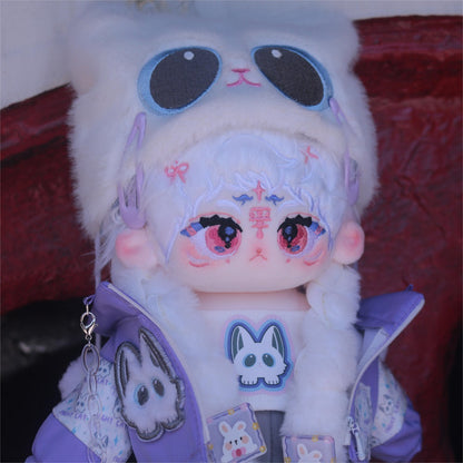 30 cm Cotton Doll Miya Furui Body Washed Rabbit Fur Long Legs Cotton Doll Shoe Cover in Stock