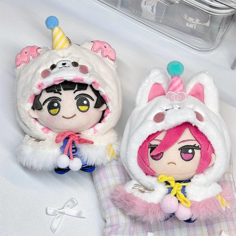 Cotton Doll Clothes Hooded Cloak Plush Toy Accessories Two-Piece Set In Stock