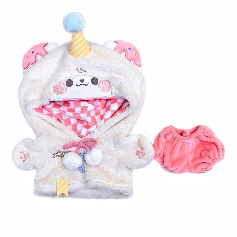 10 cm Doll Clothes Cotton Doll Clothes Common Style Cute Animal All-Matching Clothes Toy BAA Cloak Three Flower Cat Cloak