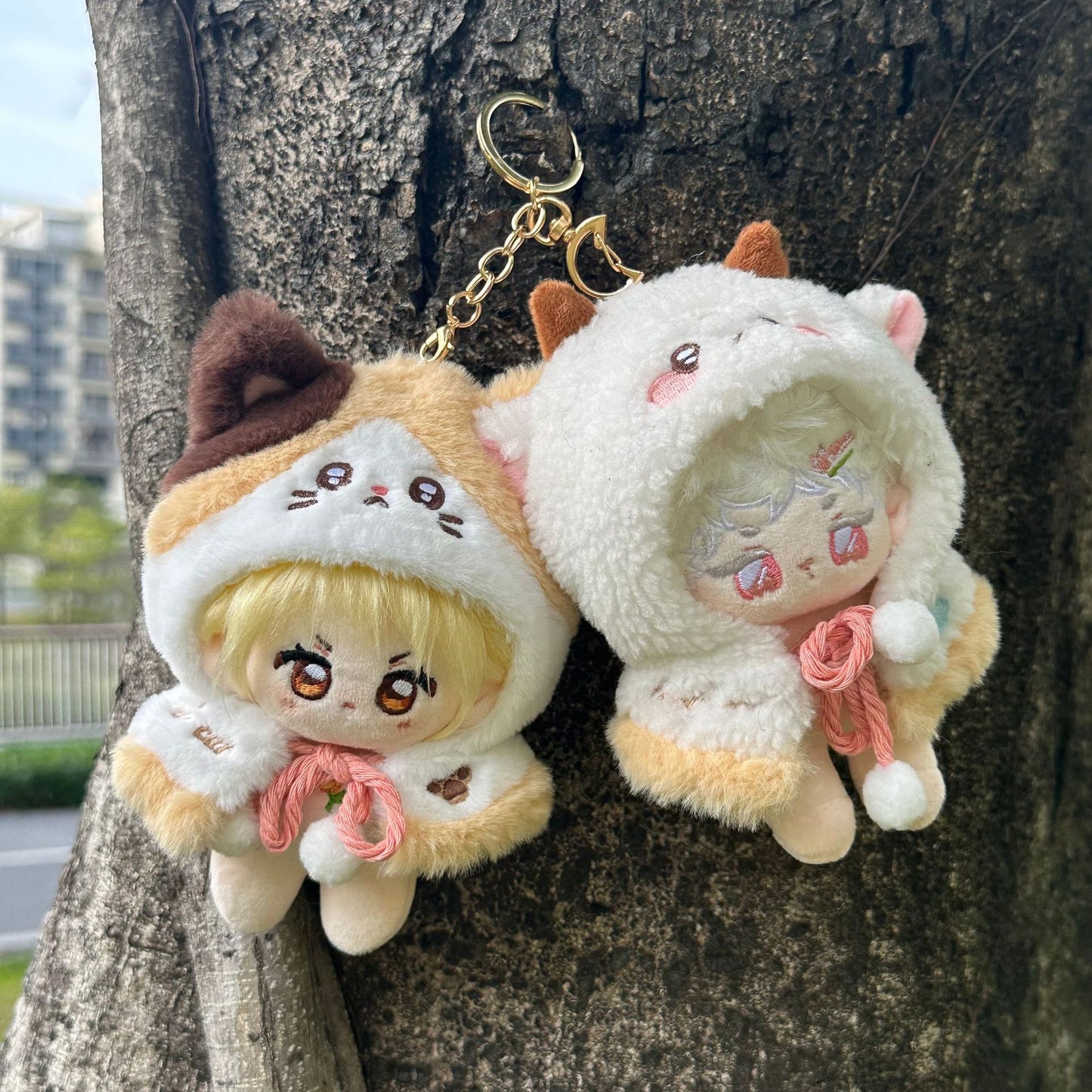 10 cm Doll Clothes Cotton Doll Clothes Common Style Cute Animal All-Matching Clothes Toy BAA Cloak Three Flower Cat Cloak