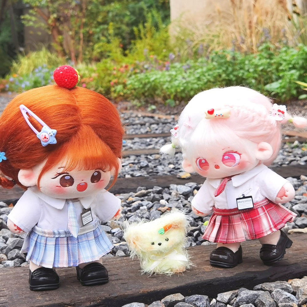 20cm Cotton Doll Student Uniform Doll Clothes JK Uniform Set Three-Piece Set In Stock