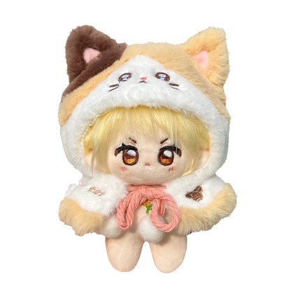 10 cm Doll Clothes Cotton Doll Clothes Common Style Cute Animal All-Matching Clothes Toy BAA Cloak Three Flower Cat Cloak