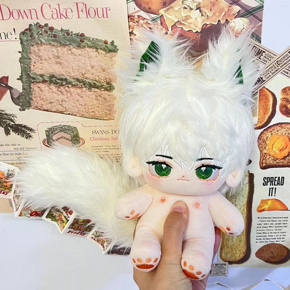 20 cm Rabbit Fur Rabbit Ear and Tail Super Star Doll GuLi