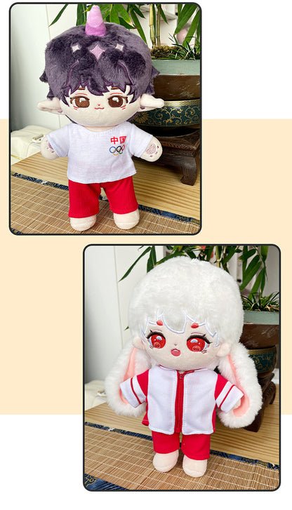 20 cm Cotton Doll Cute Doll Clothes Clothes and Coat & Pants t T-shirt Three-Piece Set