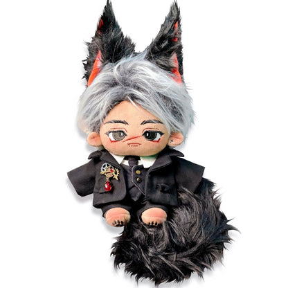 20 cm Cotton Doll Sythetic Fiber Hair Brown Leather Star Doll with Skeleton Animal Tail In Stock