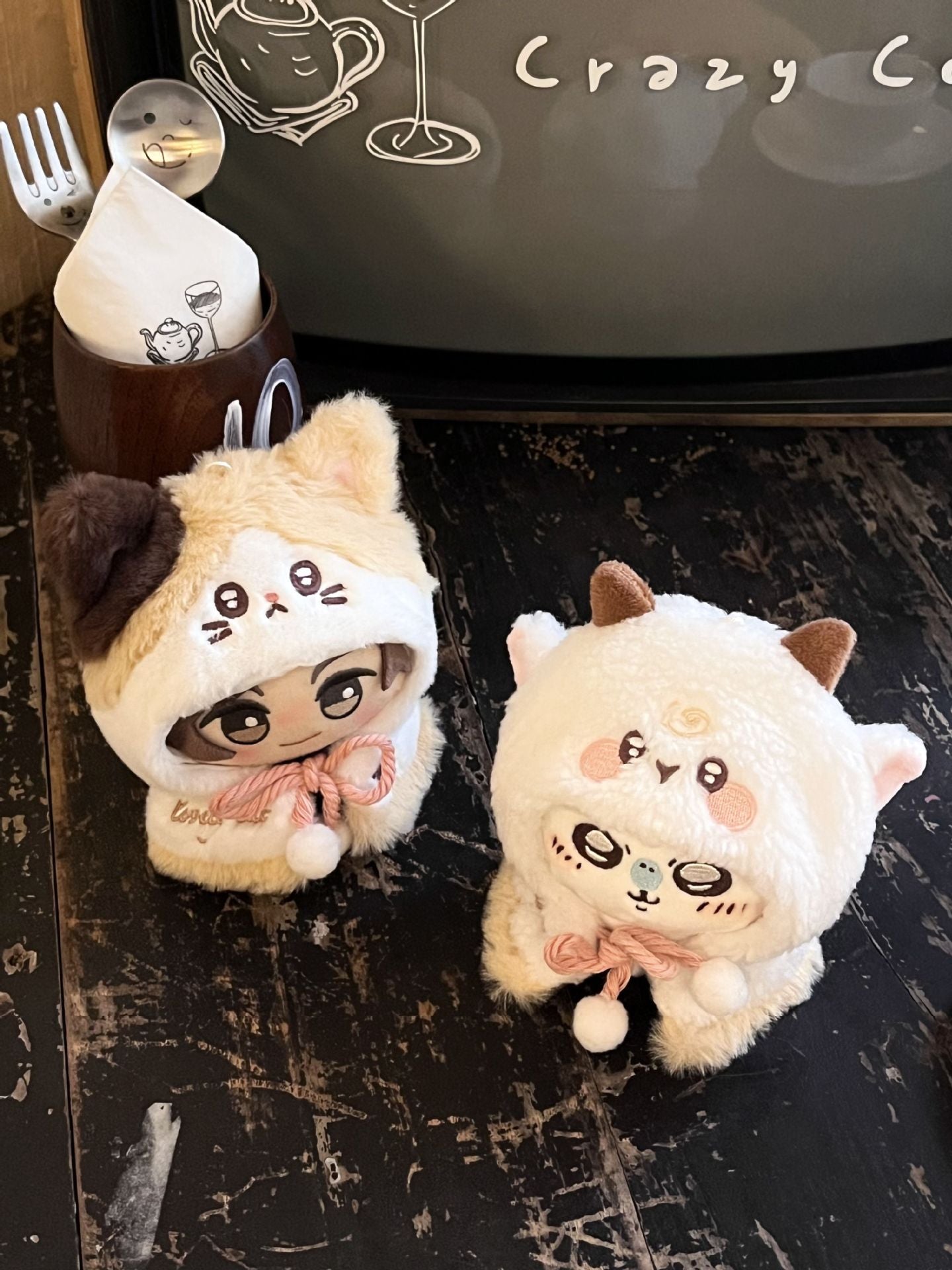 10 cm Doll Clothes Cotton Doll Clothes Common Style Cute Animal All-Matching Clothes Toy BAA Cloak Three Flower Cat Cloak