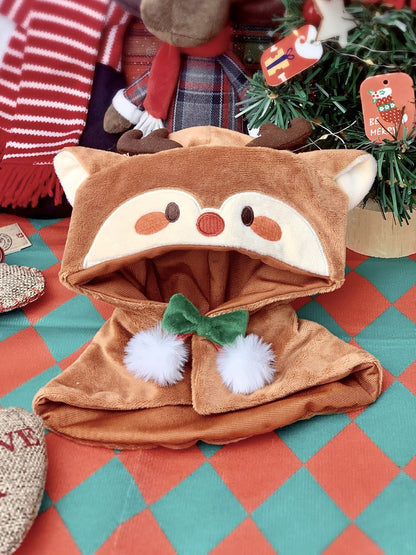 20 cm Cotton Doll Christmas Cloak Doll Design Deer Bean Christmas Gift in Stock