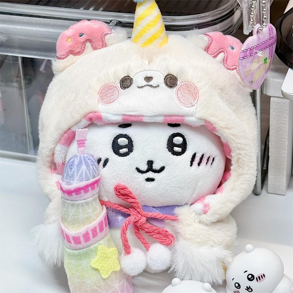 Cotton Doll Clothes Hooded Cloak Plush Toy Accessories Two-Piece Set In Stock