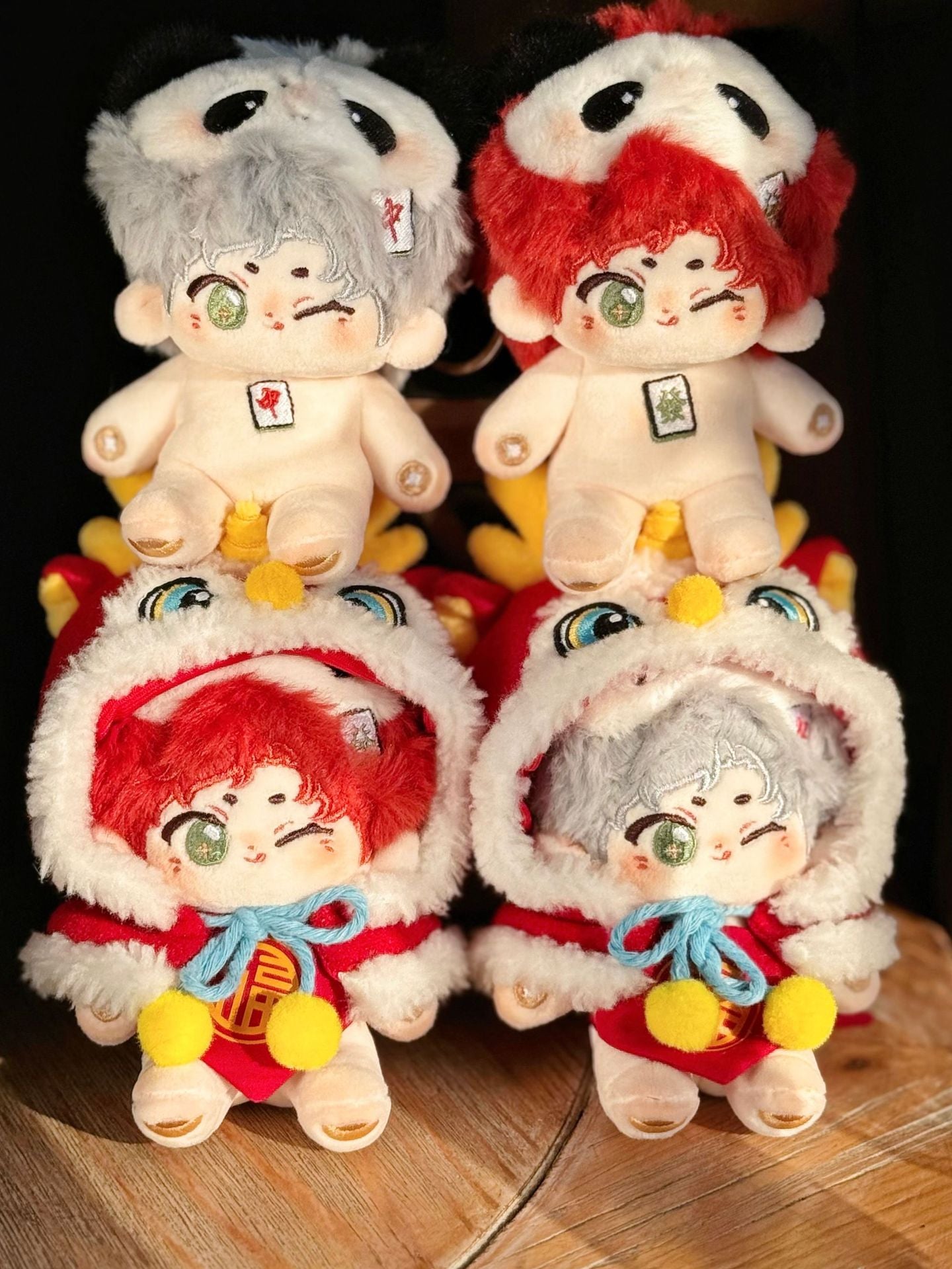 10cm Cotton Doll Original Design Doll Red and Rich Pendant Super Soft Rabbit Fur Cute In Stock