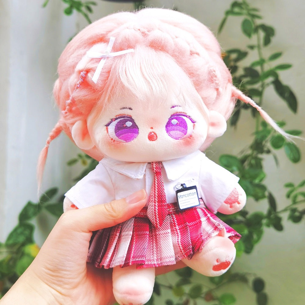 20cm Cotton Doll Student Uniform Doll Clothes JK Uniform Set Three-Piece Set In Stock