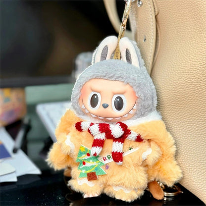 10cm Cotton Doll Clothes Plush Doll Hooded Christmas Doll Clothes Set Three-Piece Set In Stock