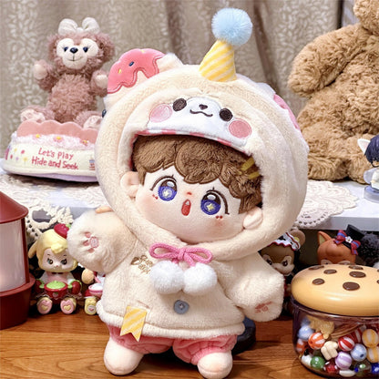 20 cm Cotton Doll Clothes Hooded Doll Clothes Two-Piece Set Sugar Bear Sweetheart Rabbit